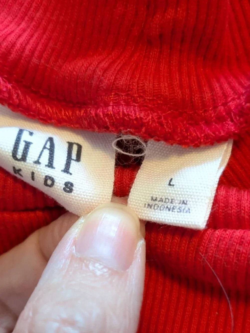 GAP Kids Ribbed Mock Neck Long-Sleeve Top - Red